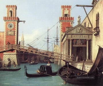  ein - Blick auf den Eingang zum Arsenal Detail Canaletto